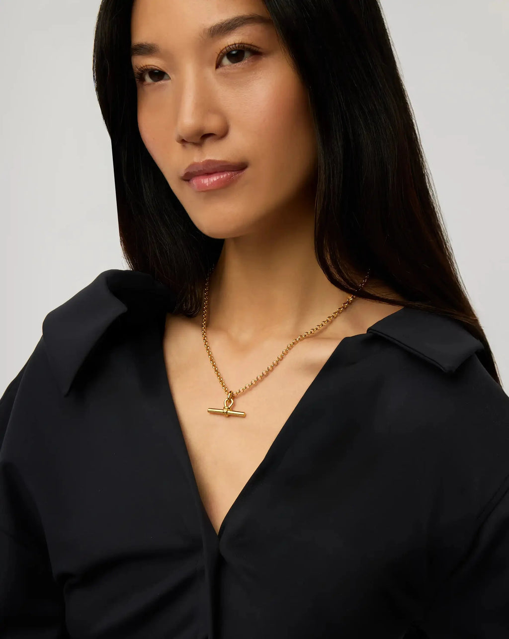 Chunky T-Bar Chain Necklace | 18ct Gold Plated