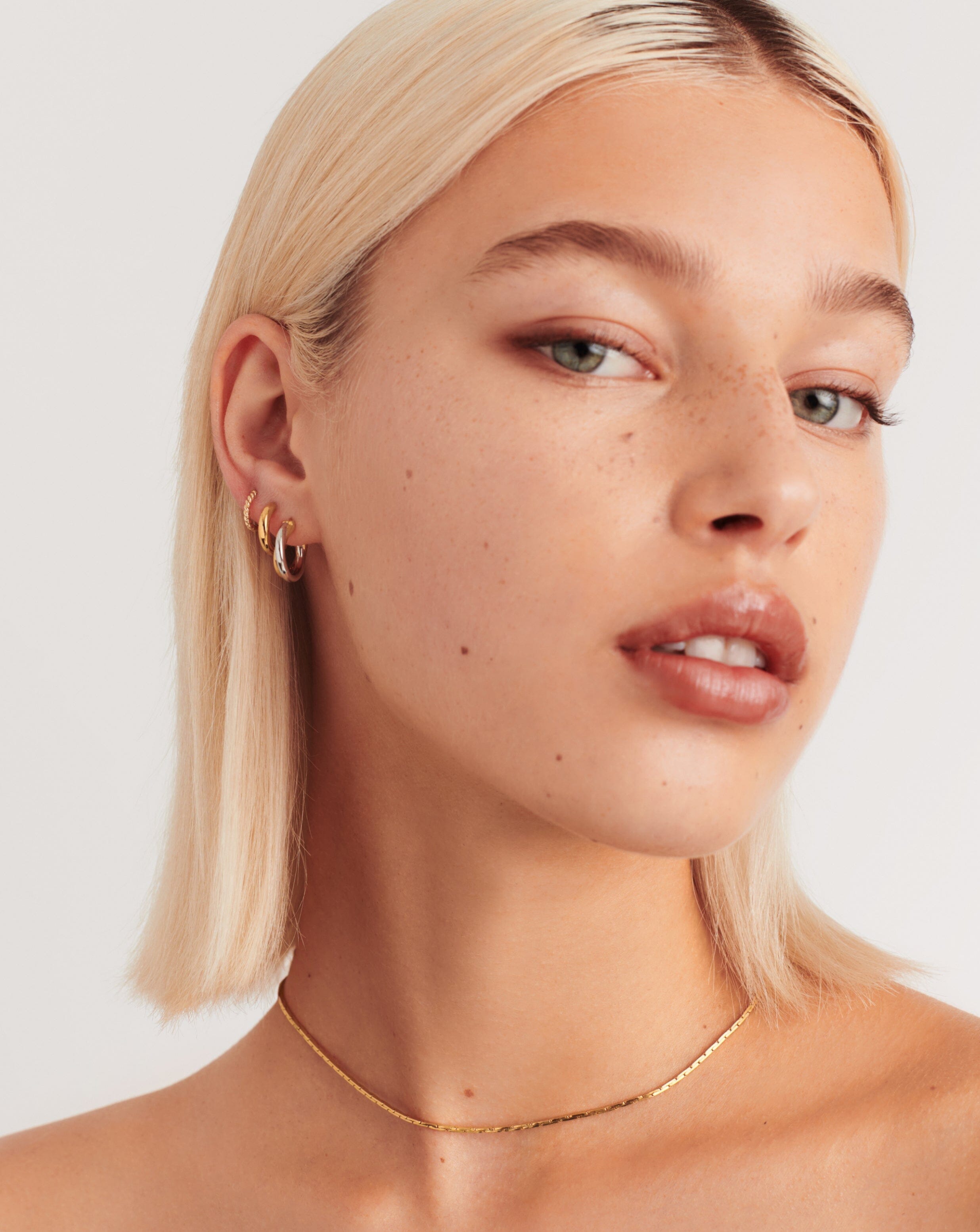 Lucy Williams Entwine Small Hoop Earrings | Mixed Metal