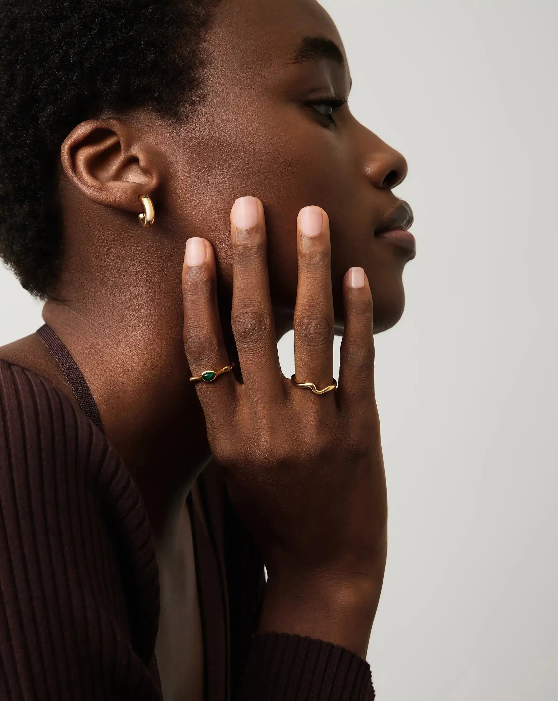 Molten Wave Stacking Ring | 18ct Gold Vermeil